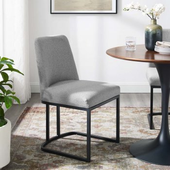 Amplify Dining Chair Set of 2 in Light Grey Fabric by Modway [MWDC-3811 Amplify Light Grey]
