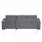 Kabira Sectional Sofa LV00970 in Gray Fabric by Acme w/Sleeper
