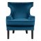 Lapis Set of 2 Accent Chairs 1190BU in Blue Velvet - Homelegance