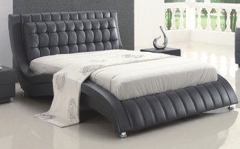 Flora Tufted Bed in Black by American Eagle [AEBS-Flora Black]