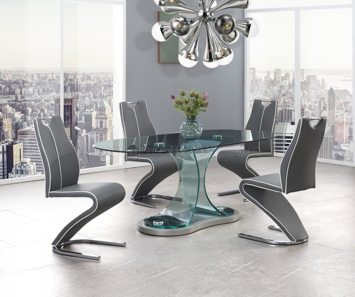 D1713DT Dining Table by Global w/Optional D4127DC Chairs