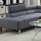 F7315 Sectional Sofa in Blue-Grey Fabric by Boss