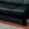 Black Vinyl Leather Contemporary Elegant Sofa Bed Convertible