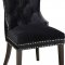 Nikki Dining Chair 740 Set of 2 Black Velvet Fabric by Meridian