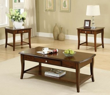 CM4702 Lincoln Park Coffee Table & 2 End Tables in Dark Oak