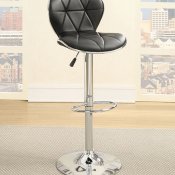 F1550 Set of 2 Bar Stools in Black Leatherette by Poundex