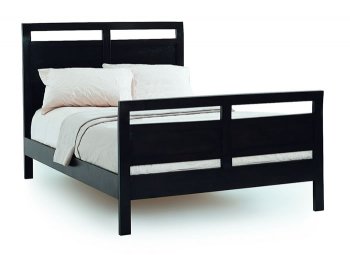 Dark Cappuccino Finish Contemporary Straight Panel Bed [LSB-DOMAIN BED]