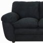 Black Fabric Contemporary Sofa & Loveseat Set w/Options