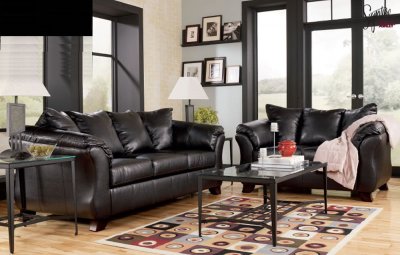 Chocolate Brown Durablend Sofa & Loveseat Set by Ashley Design