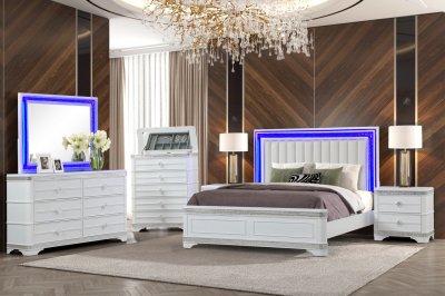 Amani Bedroom Set 5Pc in White