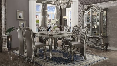 Versailles Counter Height Table 66835 in Antique Platinum - Acme