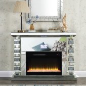 Noralie Fireplace w/Bluetooth AC00509 in Mirrored by Acme