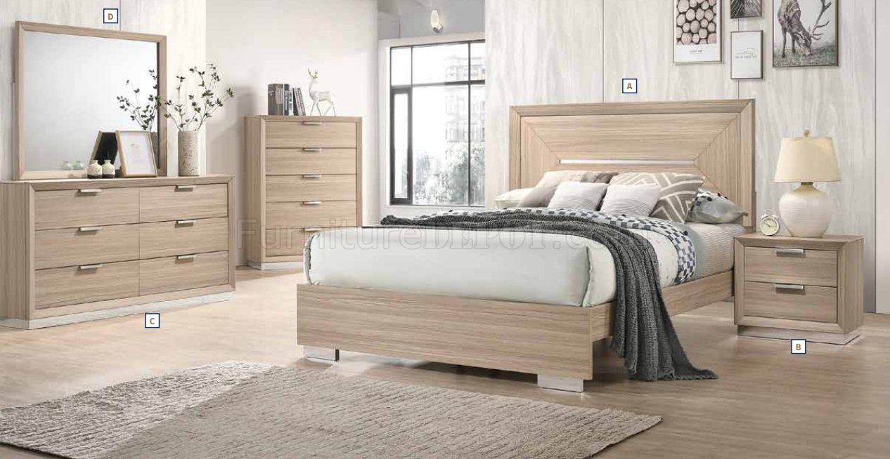 Lynncrest 5Pc Bedroom Set 222591 in Rustic Beige by Coaster - Click Image to Close