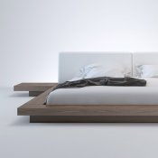 HB39A Worth Bed by Modloft in Walnut & White