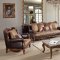 Anne Sofa & Loveseat Set in Fabric & Leather w/Options