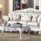 Gloria Classic Sofa in White Bonded Leather w/Options