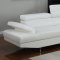 4003 Sectional Sofa in White Bonded Leather by Elegant Home