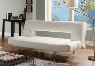 Drake 4805WHT Lounger Sofa Bed by Homelegance in White