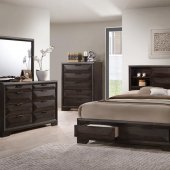 B175 Bedroom Set 5Pc in Brown by FDF