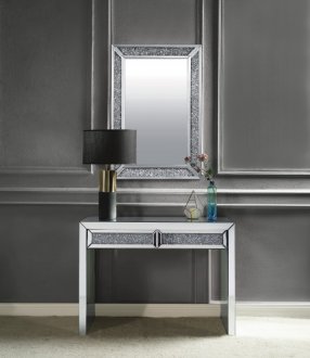 Noralie Console Table & Mirror Set 90505 in Mirror by Acme