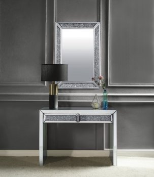 Noralie Console Table & Mirror Set 90505 in Mirror by Acme [AMCT-90505-Noralie]