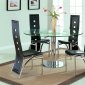 Stainless Steel Modern Dinette w/Glass Top Rotating Table
