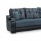 FD500 Sofa Bed & Loveseat Set in Gray Fabric by FDF