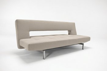 Grey Fabric Contemporary Sofa Bed Convertible From Innovation [INSB-Wing-Grey]