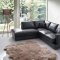 Geralyn Sectional Sofa LV02397 in Black Leather by Acme