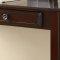 Rich Brown Cherry Finish Desk w/Two Storage Drawers & Chair