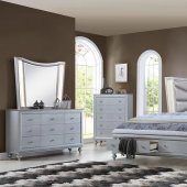 B235 Bedroom Set 5Pc in Gray by FDF