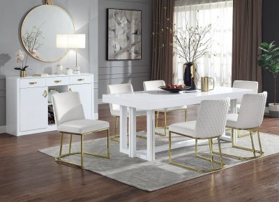 Paxley Dining Table DN01610 in White by Acme w/Options