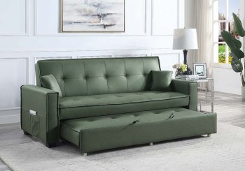 Octavio Sleeper Sofa LV00824 in Green Fabric by Acme [AMSB-LV00824 Octavio]