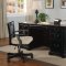 Two-Tone Dark Finish Office Desk w/Storage Drawers & File Spaces