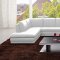 625 Sectional Sofa in White Italian Leather by J&M