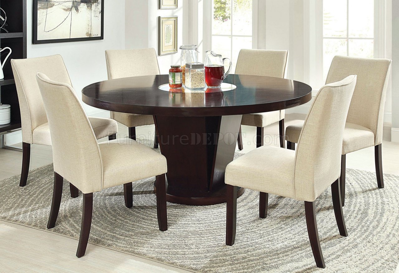 Cm3556t Cimma Dining Table 7pc Set In, Espresso Dining Room Table Set
