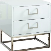Nova Side Table 818 in White Glass by Meridian