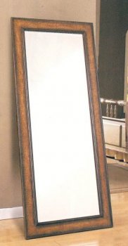 Antique Brown Crackle Finish Leaning Mirror [CRM-8575]