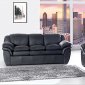 Black Leather Living Room Set