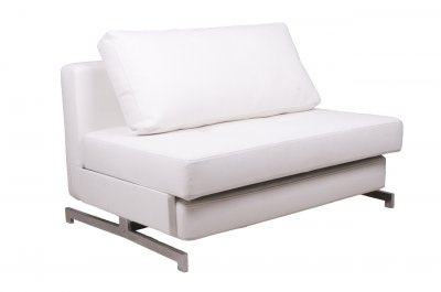 K43-1 Sofa Bed in White Leatherette by J&M Furniture