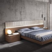 Porto Premium Bedroom in Walnut & Light Grey by J&M w/Options