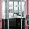 Two-Toned Silver & Black High Gloss Finish Classic Dining Room
