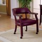 Burgundy Vinyl Classic Commercial Office Chair w/Casters
