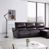 S275 Power Motion Sectional Sofa in Brown Leather Beverly Hills
