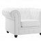 Chesterfield Sofa in White Leather by Modway w/Options