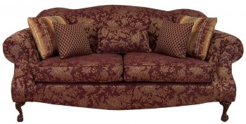 Merlot Fabric Traditional Sofa & Loveseat Set w/Optional Chair [CHFS-TU-2000-Hanover-Merlot]