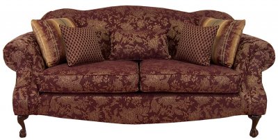 Merlot Fabric Traditional Sofa & Loveseat Set w/Optional Chair