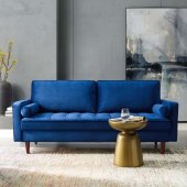 Valour Sofa in Navy Velvet Fabric by Modway w/Options