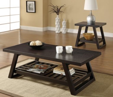 701868 3Pc Coffee Table Set in Rich Brown by Coaster
