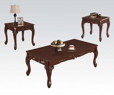 80234 Fairfax 3Pc Coffee Table Set in Brown by Acme